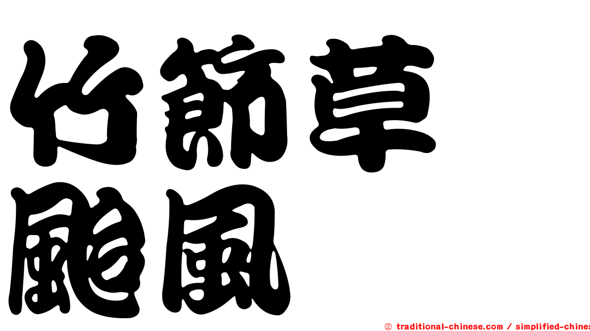 竹節草　颱風